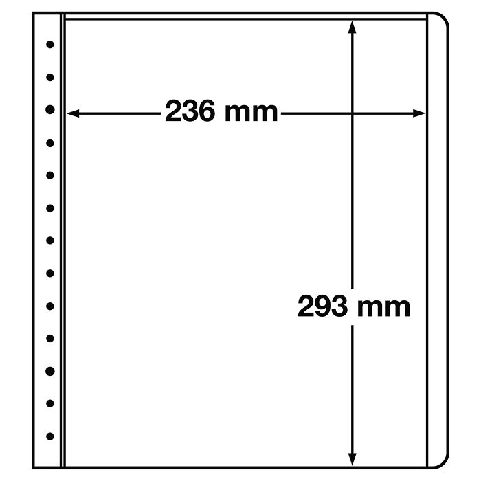 LEUCHTTURM feuilles neutres LB, 1 compartiment, 236x293 mm