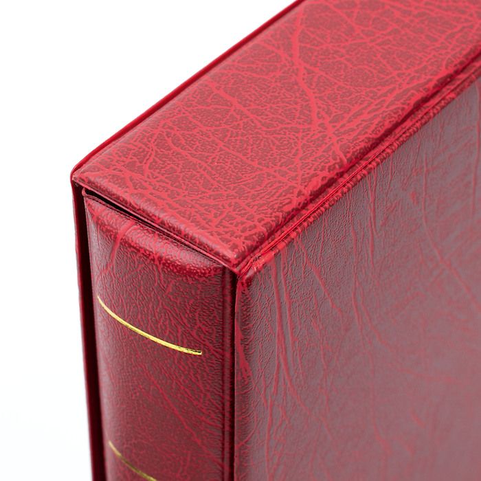 Reliure à anneaux Optima F, avec étui de protection, rouge