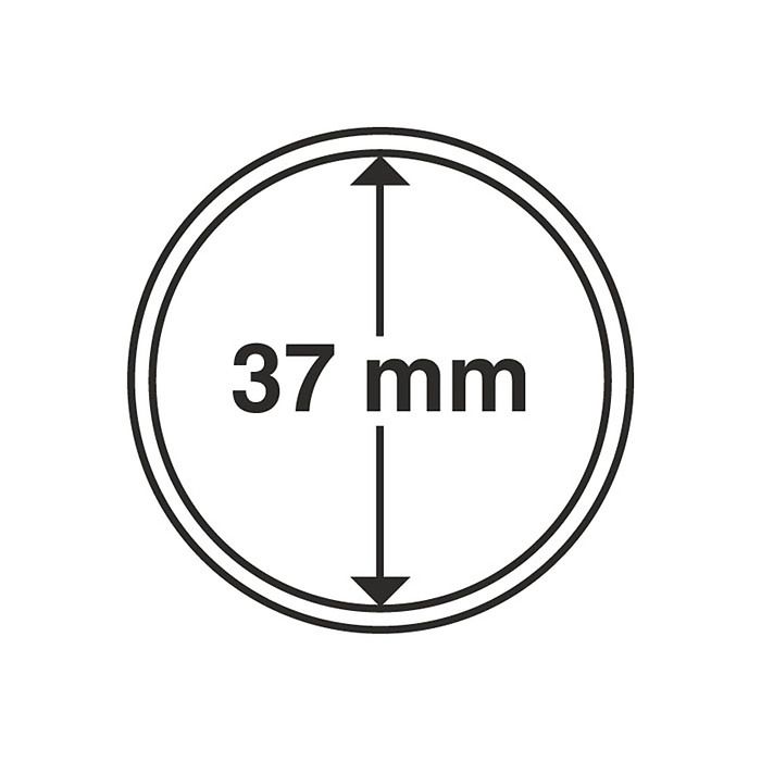 Capsules pour pièces de monnaie diamètre intérieur 37 mm