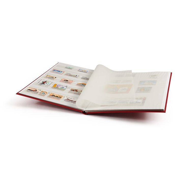 Classeur Basic, DIN A4, 16 pages blanches, couverture non matelassée, rouge