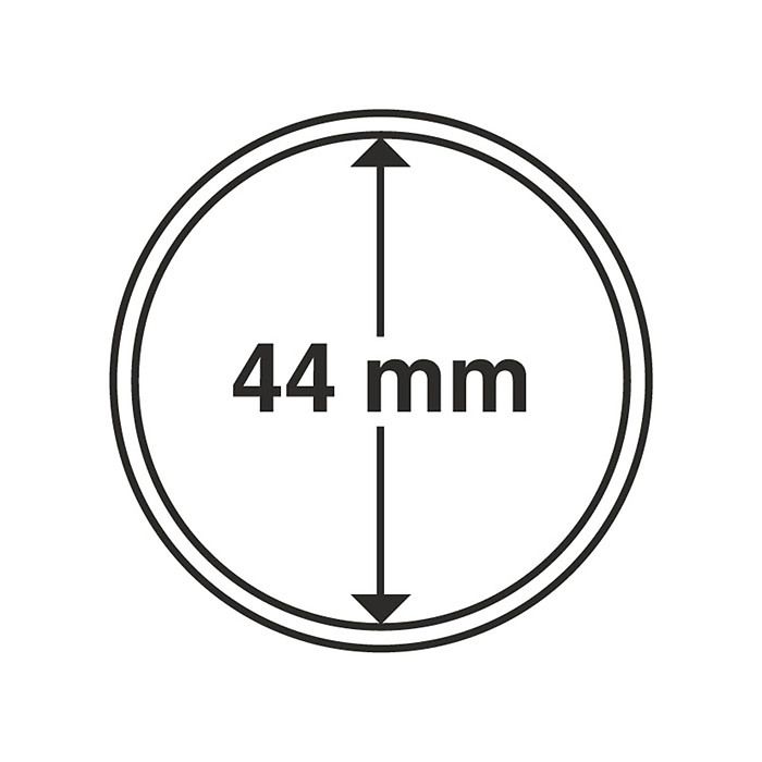 Capsules pour pièces de monnaie diamètre intérieur 44 mm