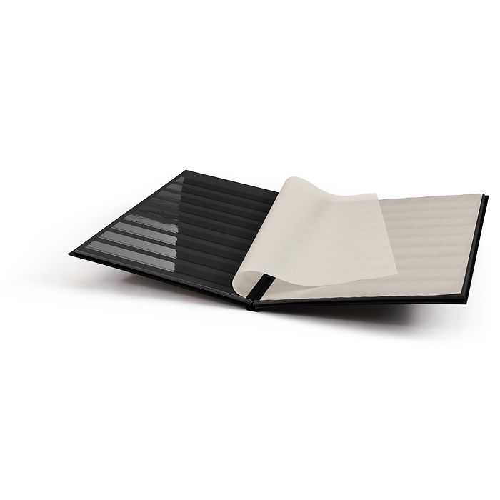 Classeur Basic, DIN A4, 16 pages noires, couverture non matelassée, noir