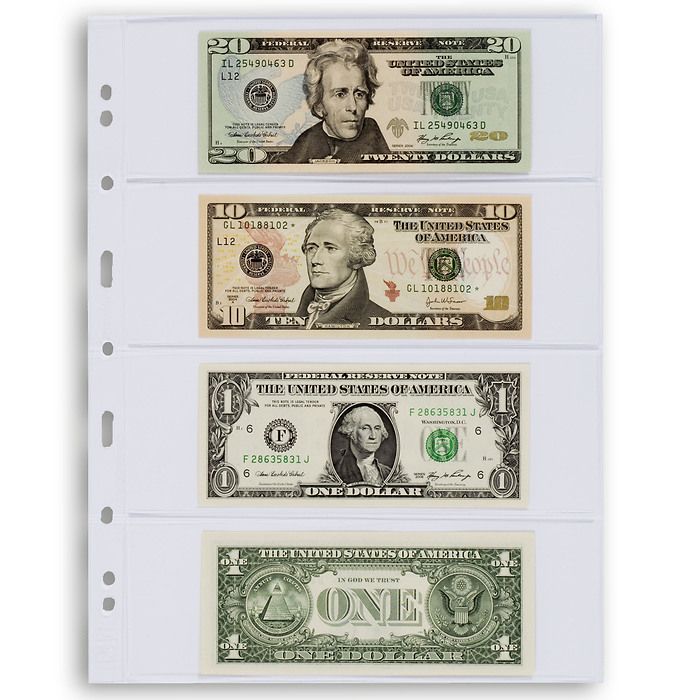 Pochettes plastiques Grande, avec 4 bandes horizontales, transparent