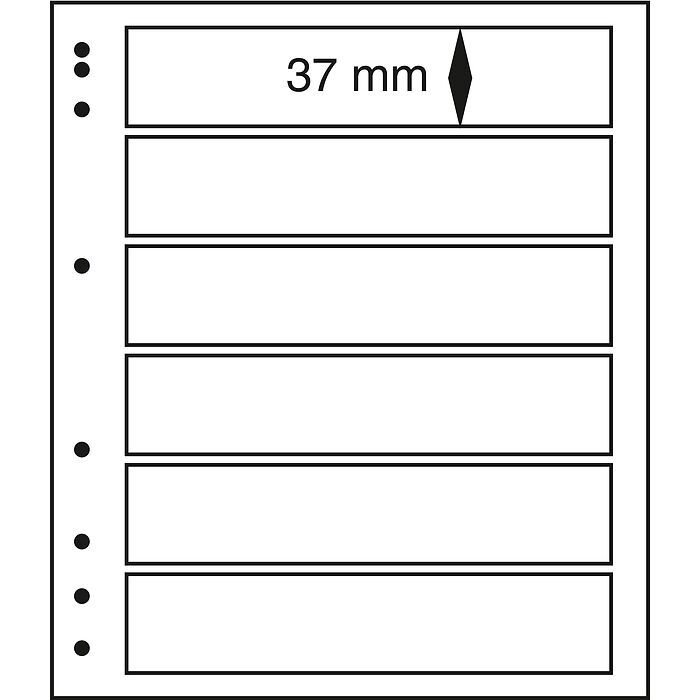 MOC feuilles neutres LB avec Feuille protectrice, 6 Compartiments