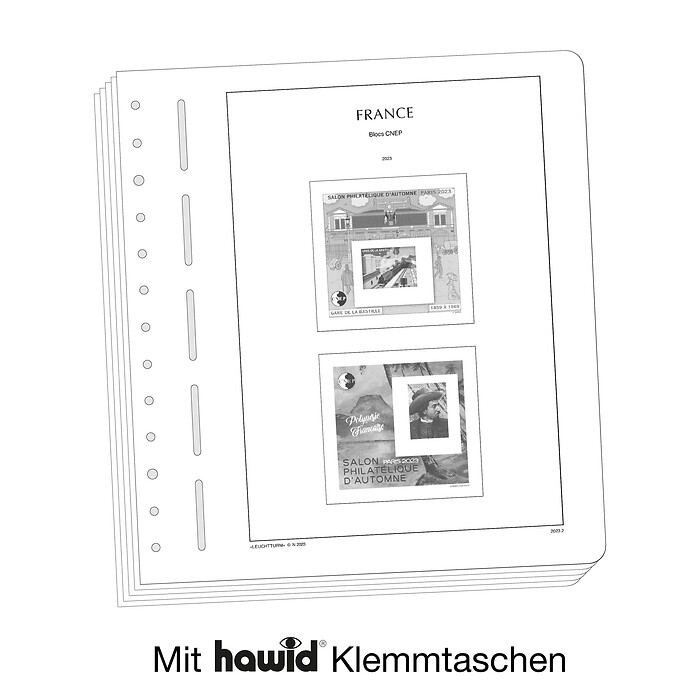 LEUCHTTURM Feuilles préimprimées France 1990-1994