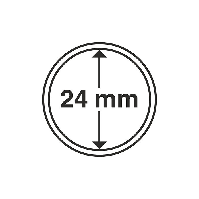 Capsules pour pièces de monnaie diamètre intérieur 24 mm