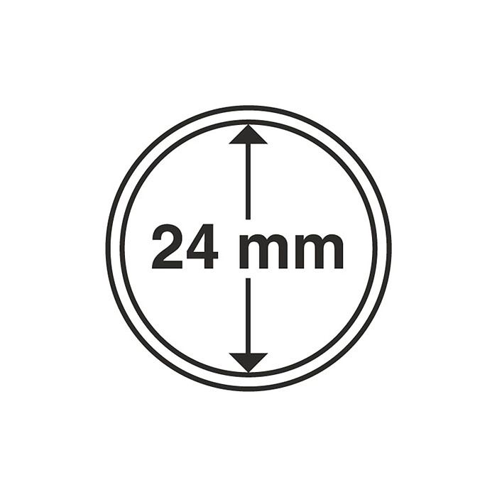 Capsules pour pièces de monnaie diamètre intérieur 24 mm