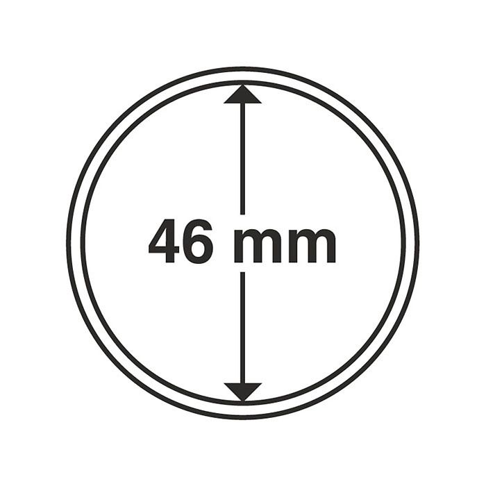 Capsules pour pièces de monnaie diamètre intérieur 46 mm