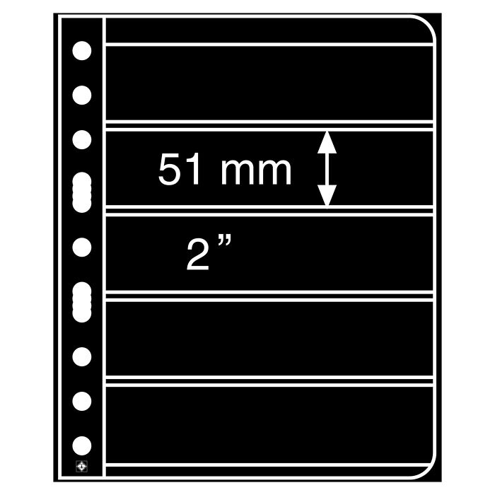 Pochettes plastiques Vario, 5Compartiments, pellicule noir