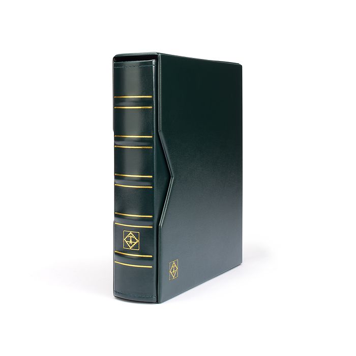 Album Numismatique Optima, design classique avec étui de protection, vert