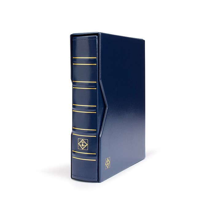 Album Numismatique Optima, design classique avec étui de protection, bleu