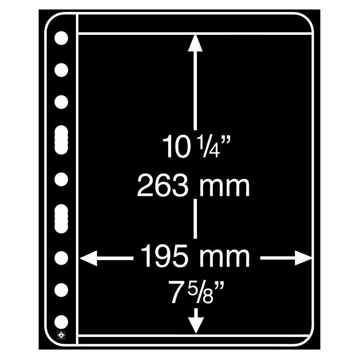 Pochettes plastiques VARIO PLUS, extra rigides, 1 compartiment, noir