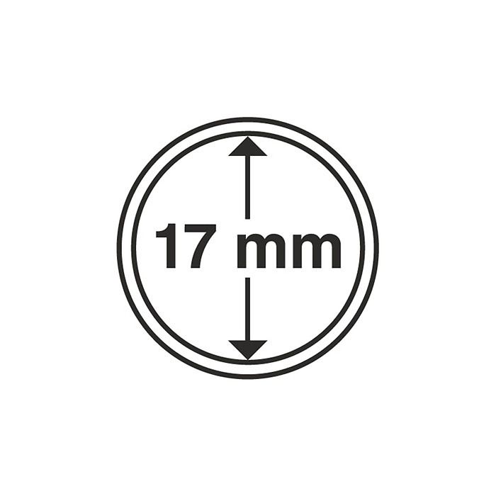 Capsules pour pièces de monnaie diamètre intérieur 17 mm