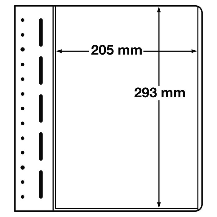 LEUCHTTURM feuilles neutres LB, 1 compartiment, 205x293 mm