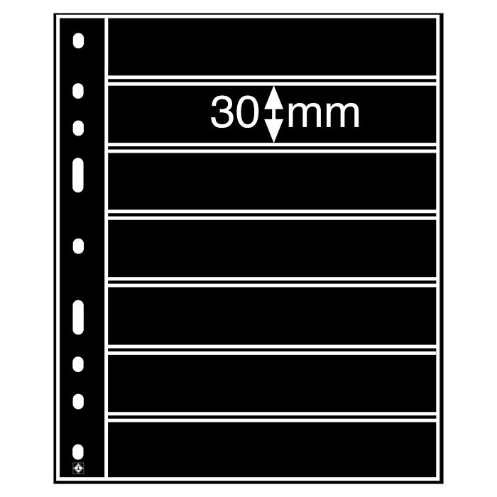 Pochettes plastiques Optima, 7 Compartiments, noir