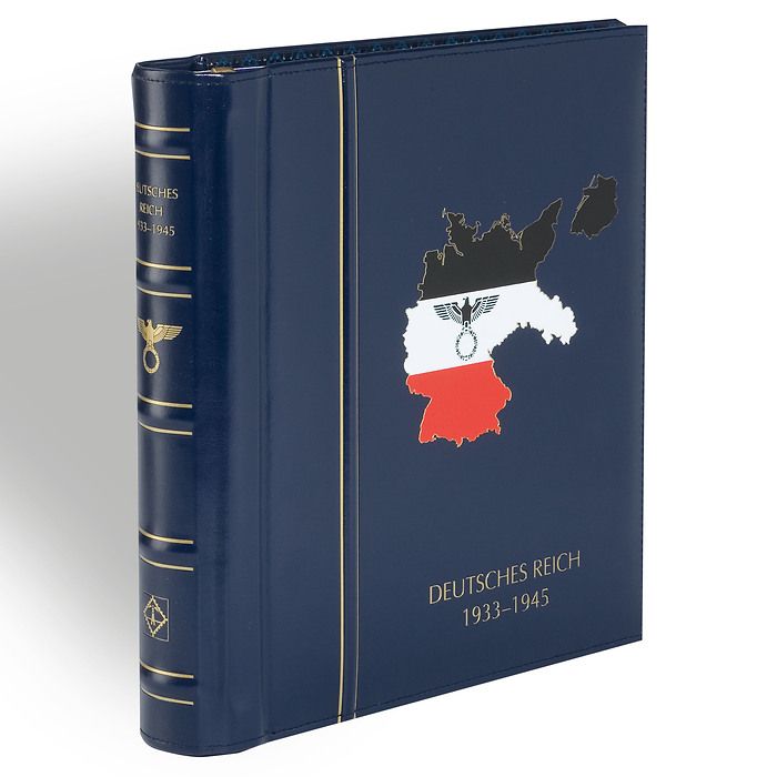 Leuchtturm Album préimprimé Perfect DP, design classique DEUTSCHES REICH 1933-1945, bleu