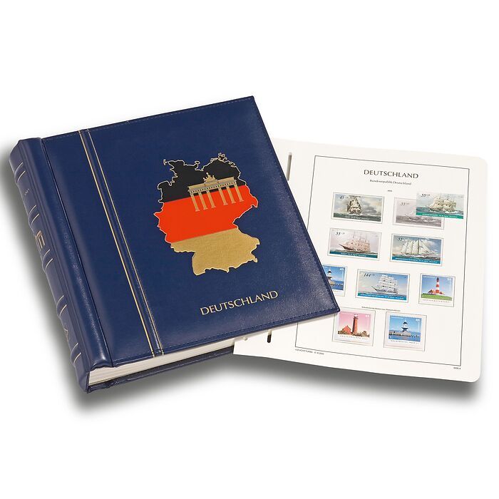 Leuchtturm Album préimprimé Perfect DP, design classique DEUTSCHLAND 1949-1979, bleu