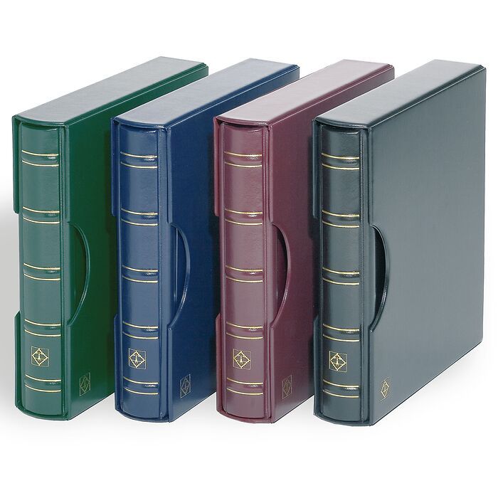 Leuchtturm Reliure à barre rotative design classique, avec étui de protection, noir