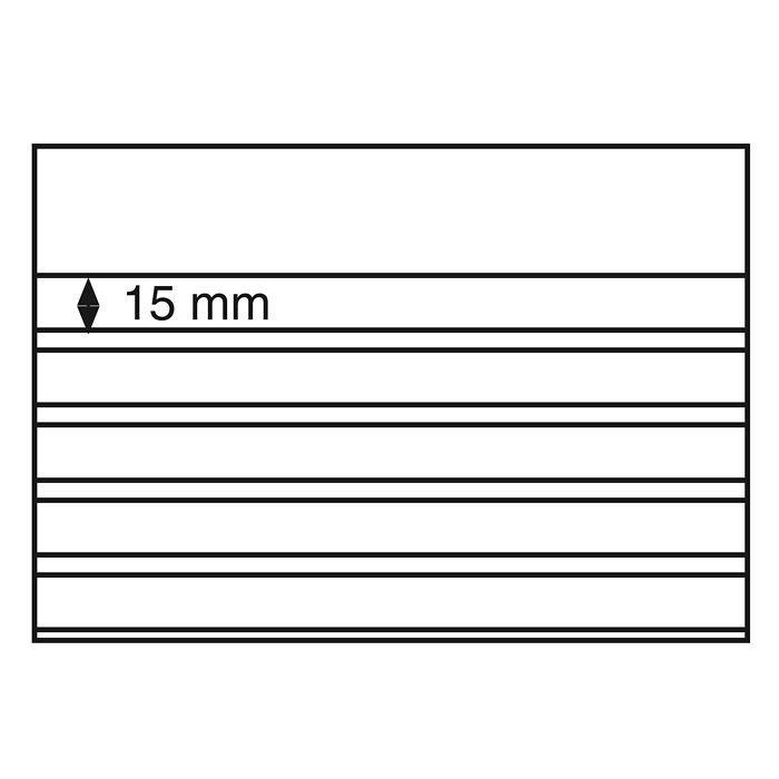 Cartes standard PS 210x148 mm, 5 band.transp.avec Feuille prot.carton noir paquet de 50