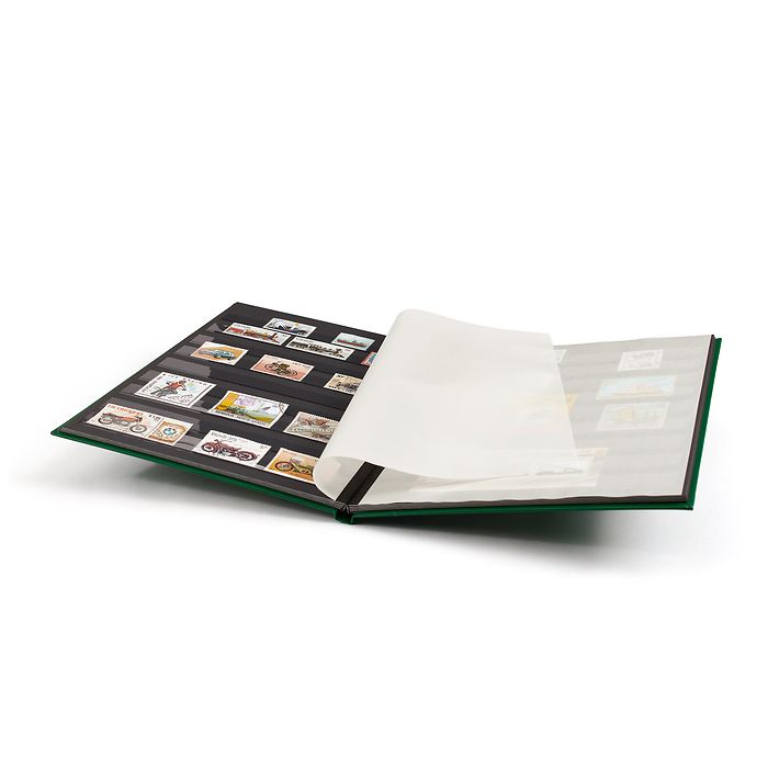 Classeur Basic, DIN A4, 16 pages noires, couverture non matelassée, vert