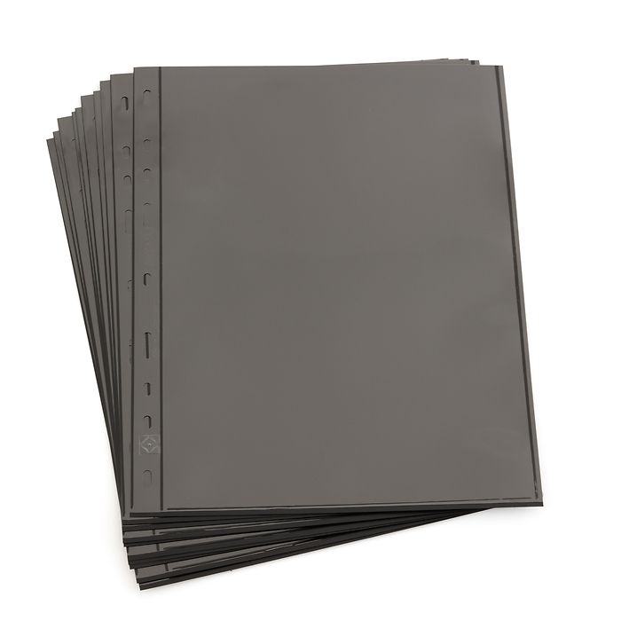 Pochettes plastiques Optima, 1 Compartiment, noir