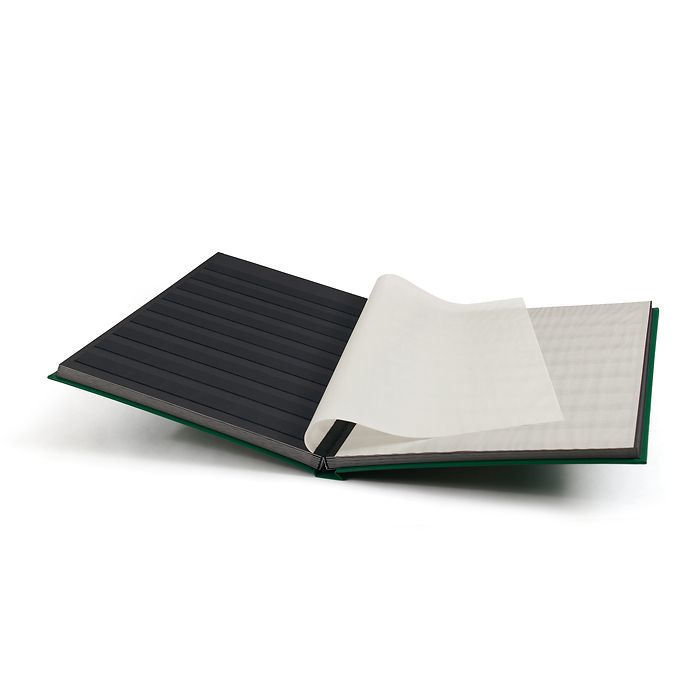 Classeur Basic, DIN A4, 32 pages noires, couverture non matelassée, vert