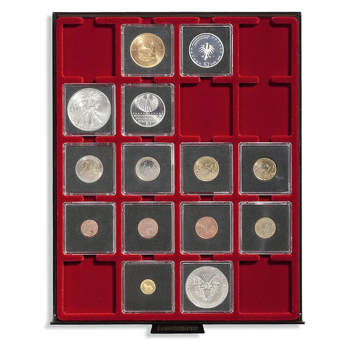 capsules Quadrum pour pièces de monnaie de diamètre intérieur 33 mm