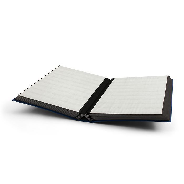 Classeur Basic, DIN A4, 64 pages noires, couverture non matelassée, bleu