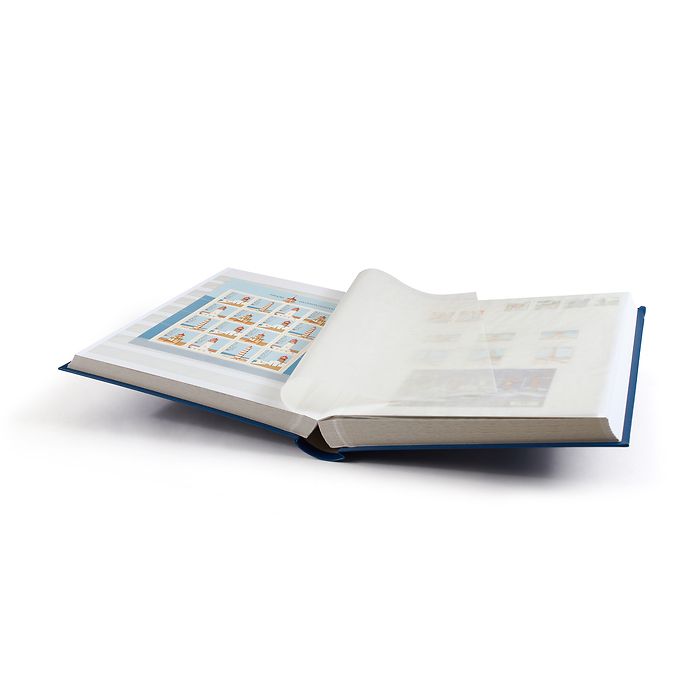 Classeur Basic, DIN A4, 64 pages blanches, couverture non matelassée, bleu