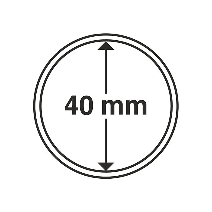 Capsules pour pièces de monnaie diamètre intérieur 40 mm