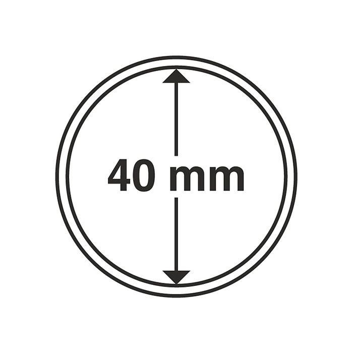 Capsules pour pièces de monnaie diamètre intérieur 40 mm