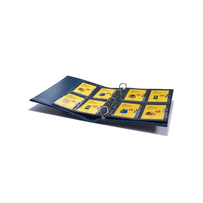 Reliure à anneaux Vario, design classique avec étui de protection. Blue roi.