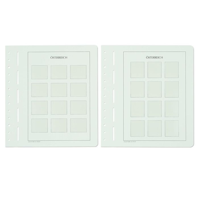 Leuchtturm feuilles d'album neutres pour timbres personnalisés Autriche(format en hauteur)