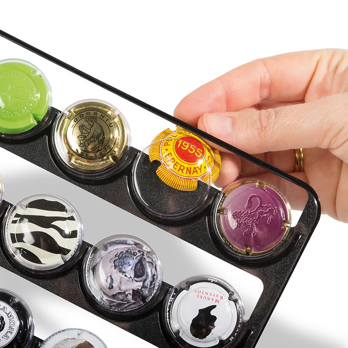 Recharges Compart, pour 35 muselets de champagne / capsules, noir