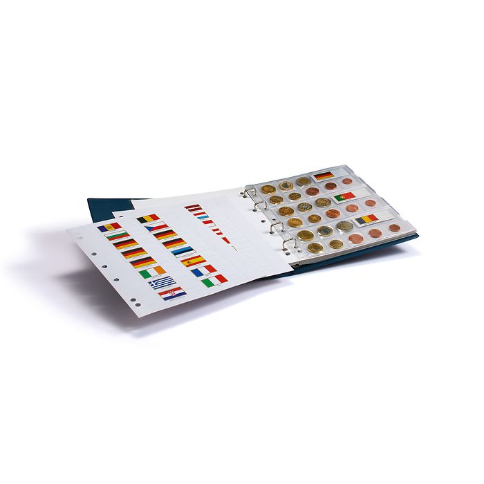 Album Numismatique pour Euros, format Numis, bleu