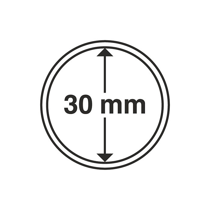 Capsules pour pièces de monnaie diamètre intérieur 30 mm