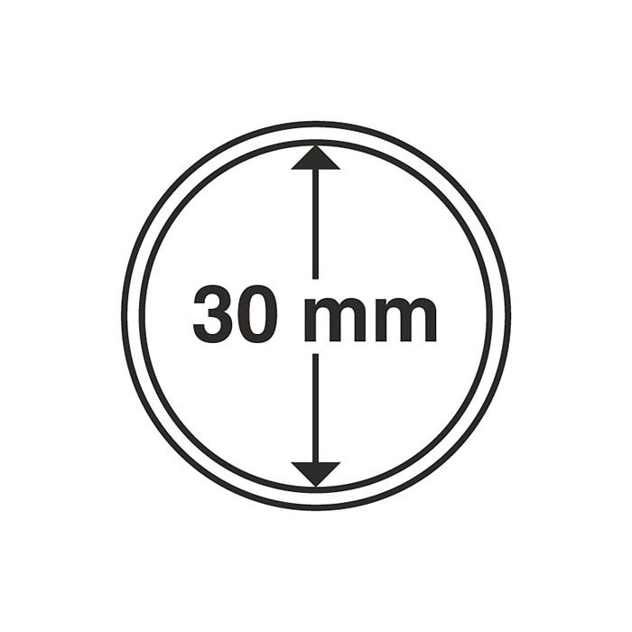 Capsules pour pièces de monnaie diamètre intérieur 30 mm