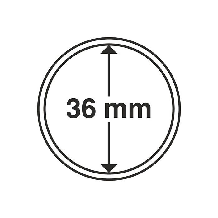 Capsules pour pièces de monnaie diamètre intérieur 36 mm