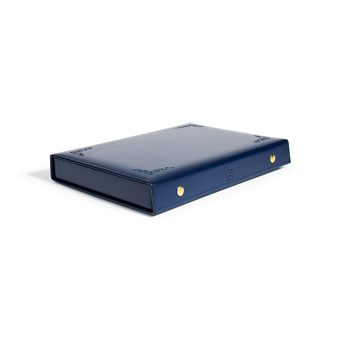 Coffret Numismatique L, 4 plateaux inclus, bleu
