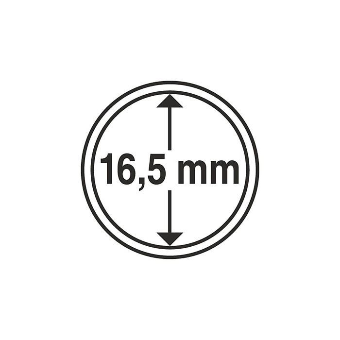 Capsules pour pièces de monnaie diamètre intérieur 16,5 mm