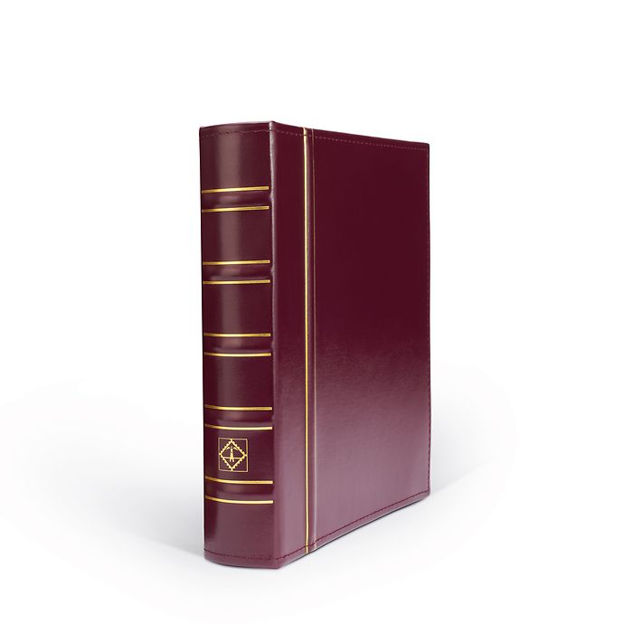 Album Numismatique Optima, design classique avec étui de protection, rouge