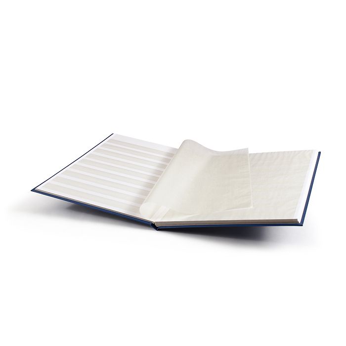 Classeur Basic, DIN A4, 16 pages blanches, couverture non matelassée, bleu