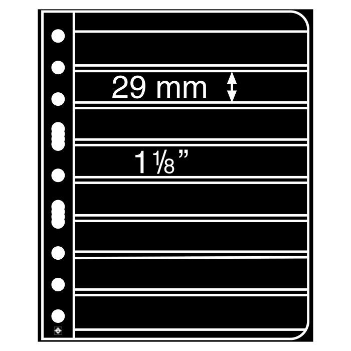 Pochettes plastiques Vario, 8Compartiments, pellicule noir