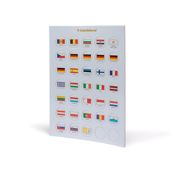 Jeton de drapeaux appropriés pour 2 Euro capsules 26