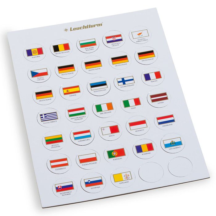 Jeton de drapeaux appropriés pour 2 Euro capsules 26