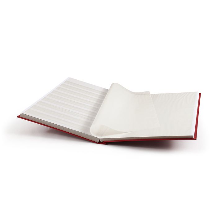 Classeur Basic, DIN A4, 32 pages blanches, couverture non matelassée, rouge