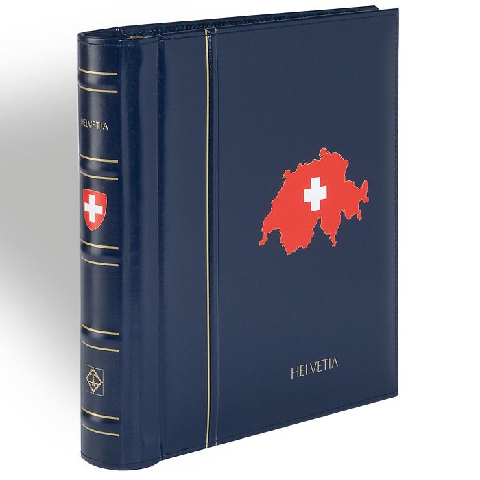 LEUCHTTURM Album préimprimé PERFECT DP, design classique SWITZERLAND 2000-2019, bleu