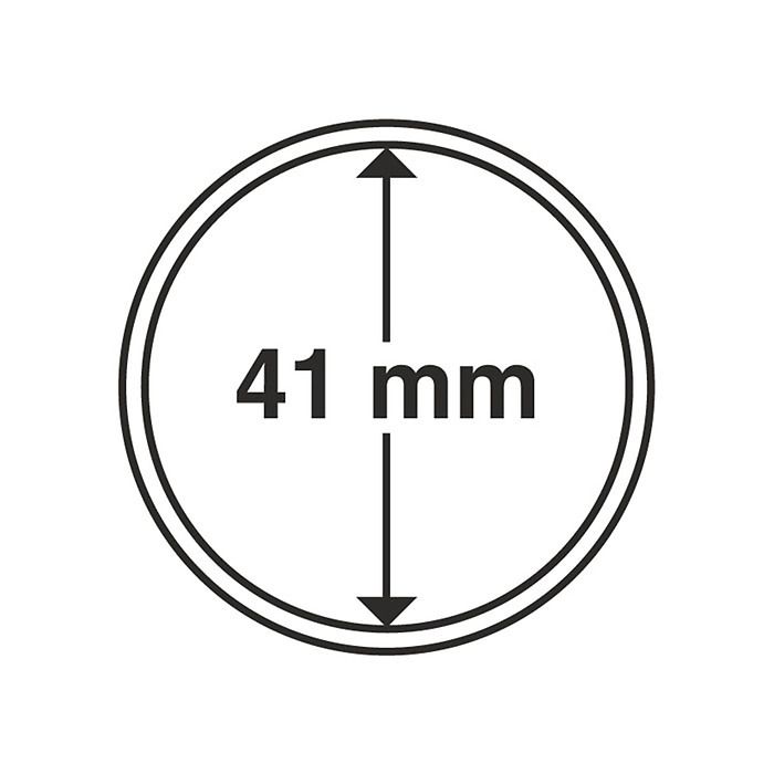 Capsules pour pièces de monnaie diamètre intérieur 41 mm