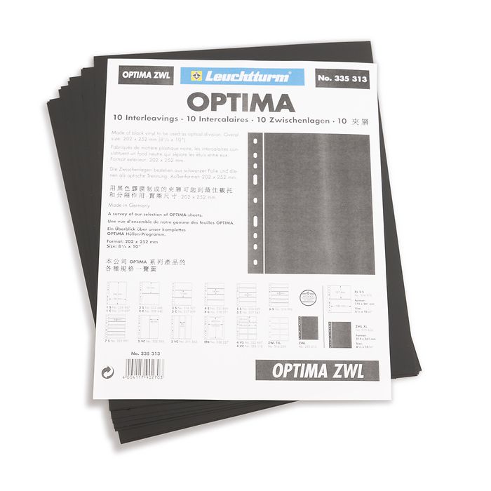 Intercalaires Optima, noir, paquet de 10