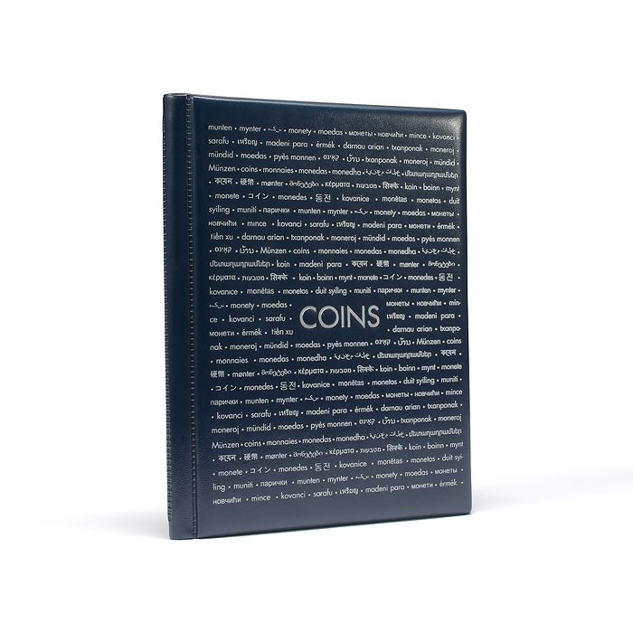 Album de poche Route 96 avec 8 feuilles  Numismatiques pour  chacune 12 pièces, bleu